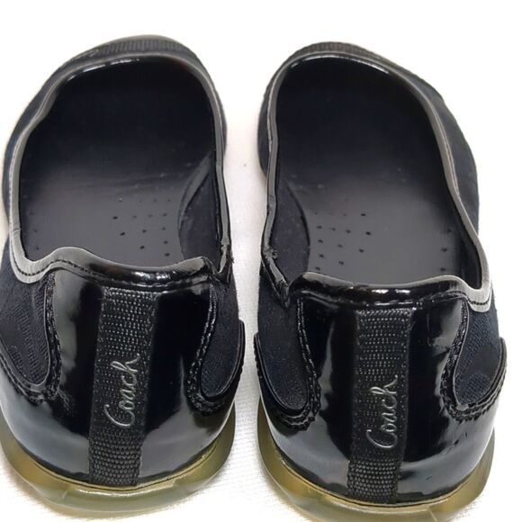 Coach Womens Black Signature Logo Flats - Picture 7 of 8